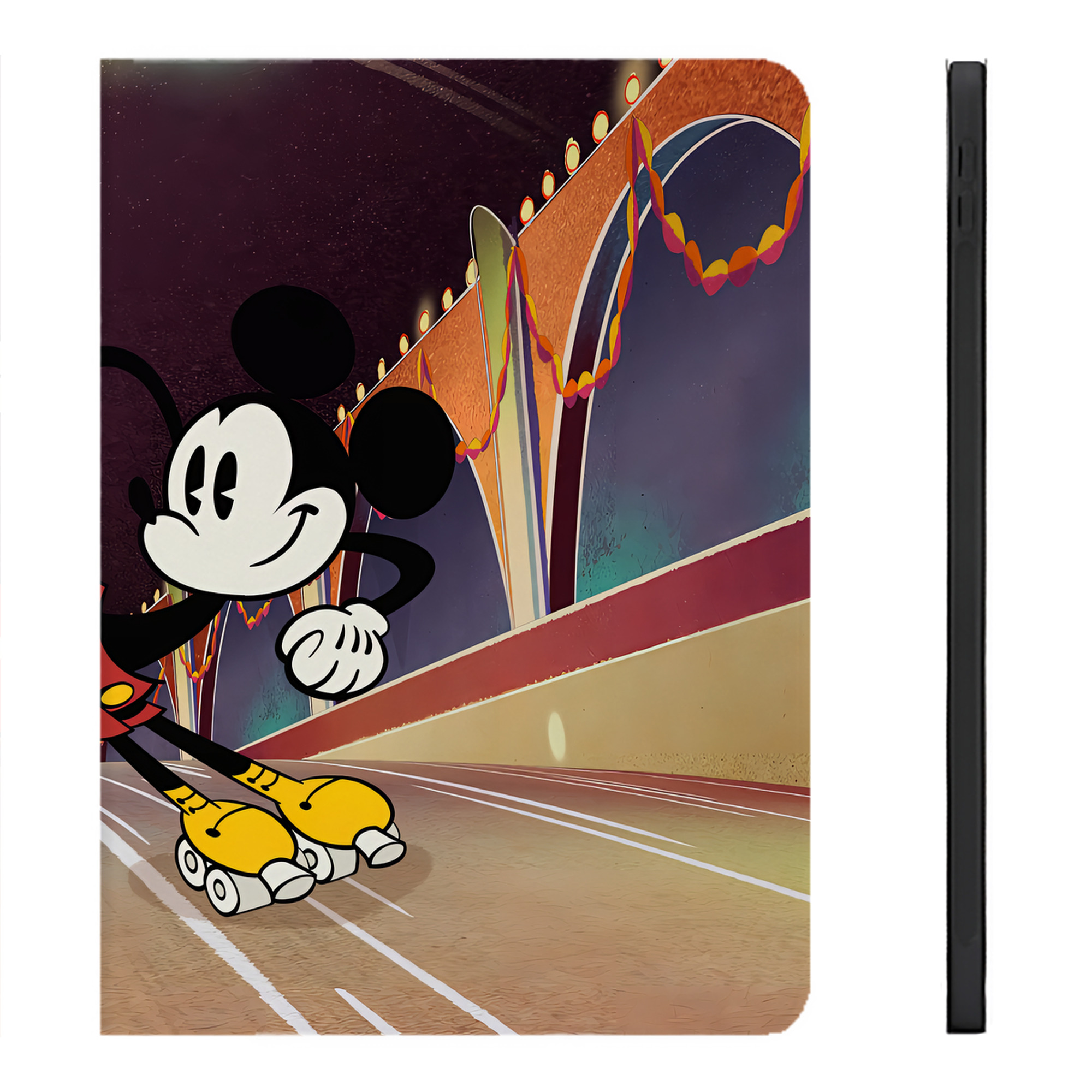 （画像用） ミッキーマウス Mickey Mouse IPadケース ペンホルダー付き ブックスタイルデザイン